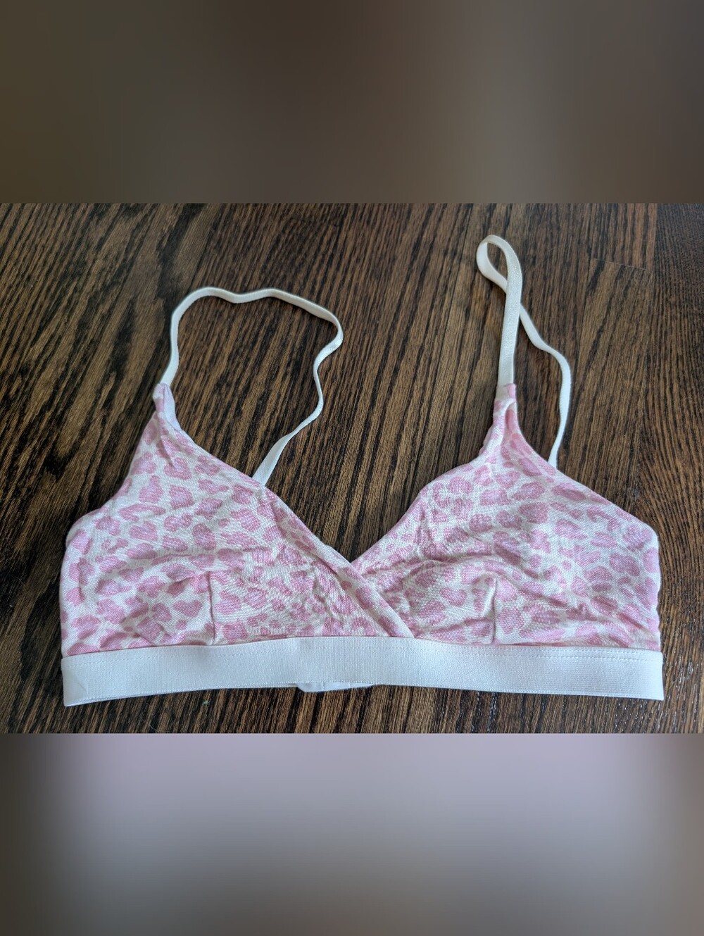 Stripe & Stare Pink Leopard Print Wireless Bralette